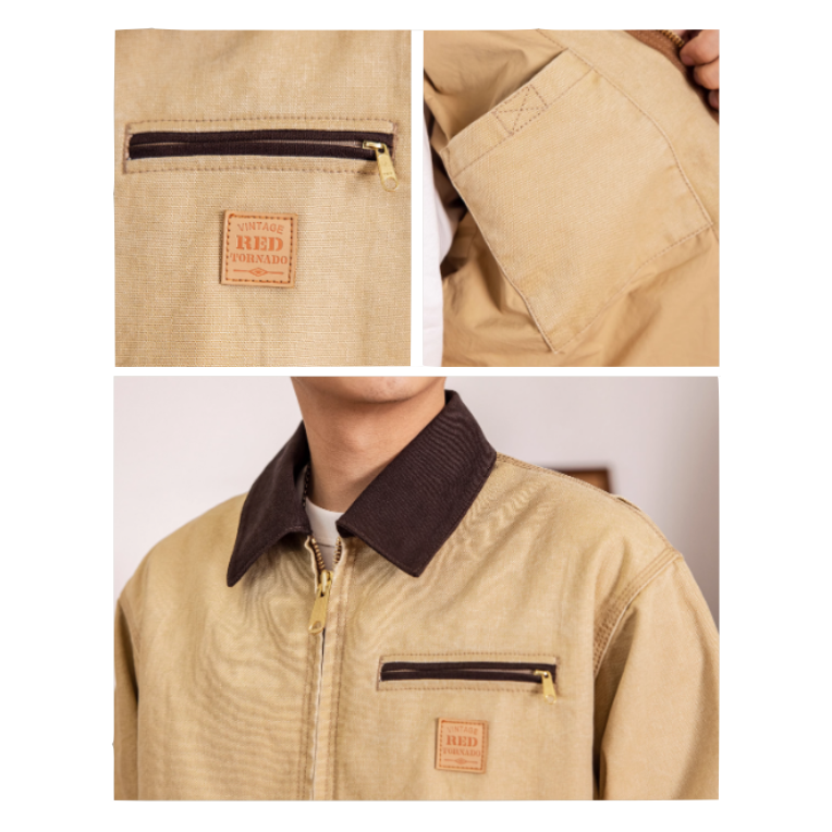 RT復刻 J01 J97 VINTAGE 底特律夾克工作夾克帆布工裝夾克 薄款 EL CAPITAL-細節圖5