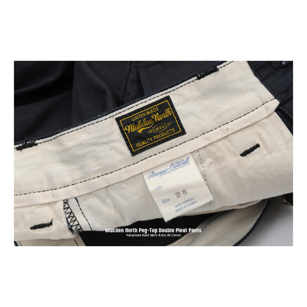 Ranger Vintage peg-Top Double Pleat Pants 硫化双摺寬鬆收腳休閒褲-細節圖8