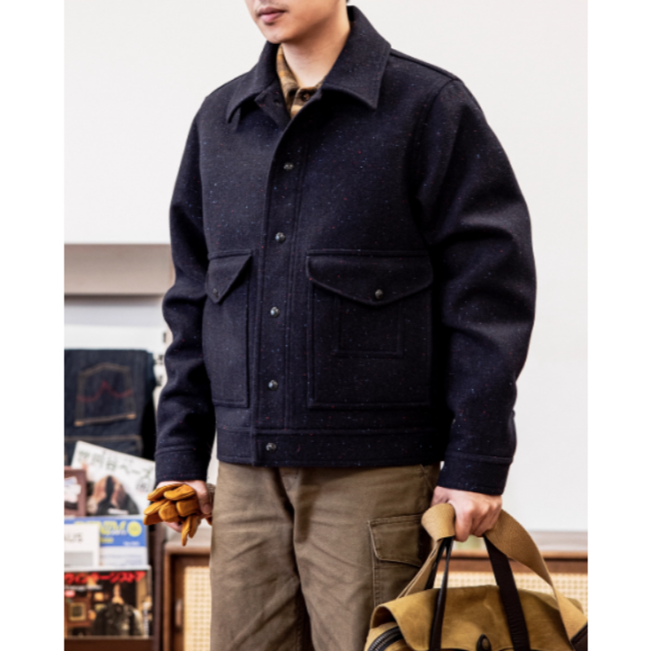 Mackinaw 100%羊毛工作夾克 彩織紗 重磅美式復古工裝夾克 Yellowstone同款 EL CAPITAL-細節圖2