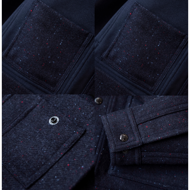 Mackinaw 100%羊毛工作夾克 彩織紗 重磅美式復古工裝夾克 Yellowstone同款 EL CAPITAL-細節圖8