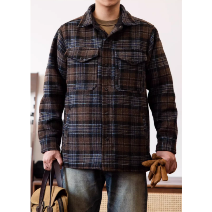 本季必入 復刻 JAC SHIRT 超抗磨損 50%羊毛面料 休閒工裝外套格紋襯衫-細節圖2