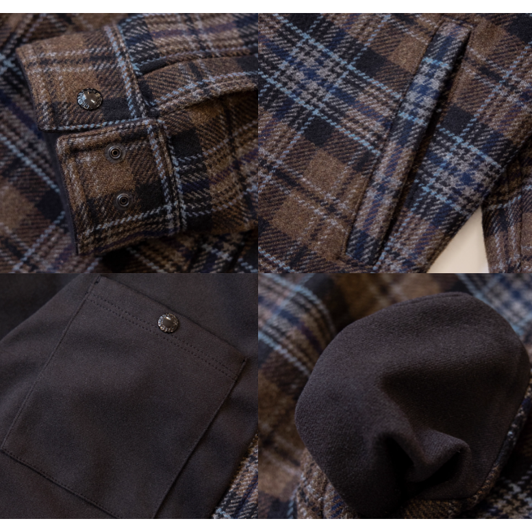 本季必入 復刻 JAC SHIRT 超抗磨損 50%羊毛面料 休閒工裝外套格紋襯衫-細節圖6