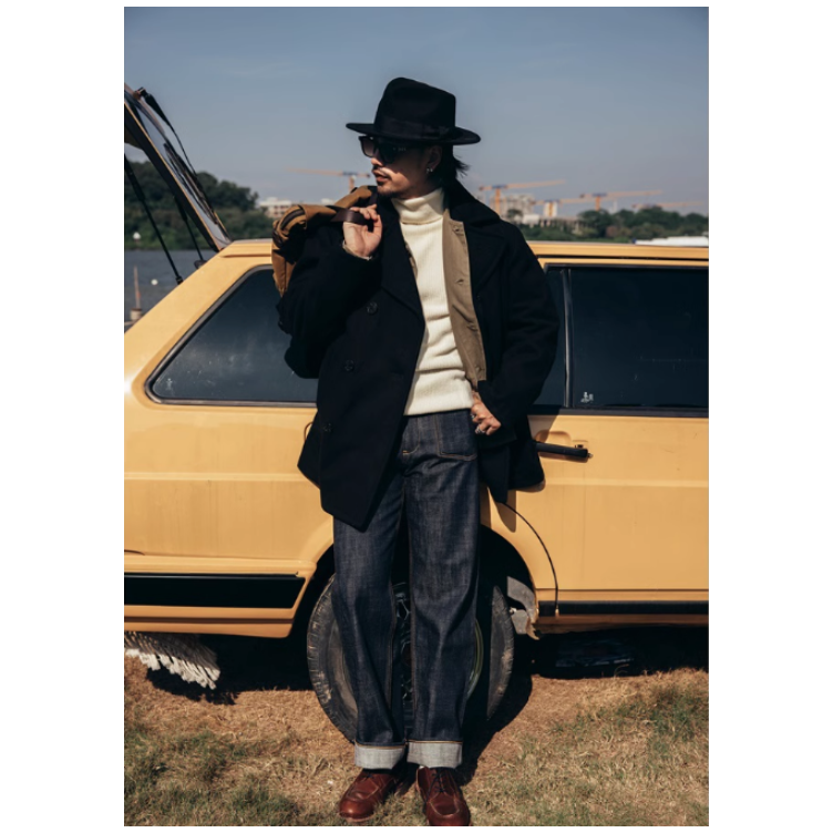 頂級復刻系列 40S U.S. 740 pea coat 雙排扣大衣 60%羊絨混紡 海軍大衣 EL CAPITAL-細節圖4