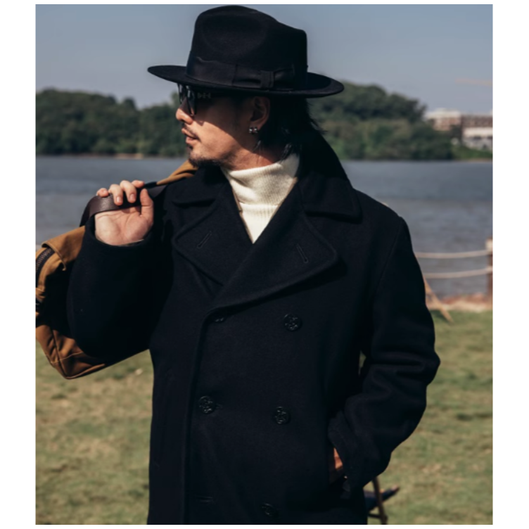 頂級復刻系列 40S U.S. 740 pea coat 雙排扣大衣 60%羊絨混紡 海軍大衣 EL CAPITAL-細節圖5