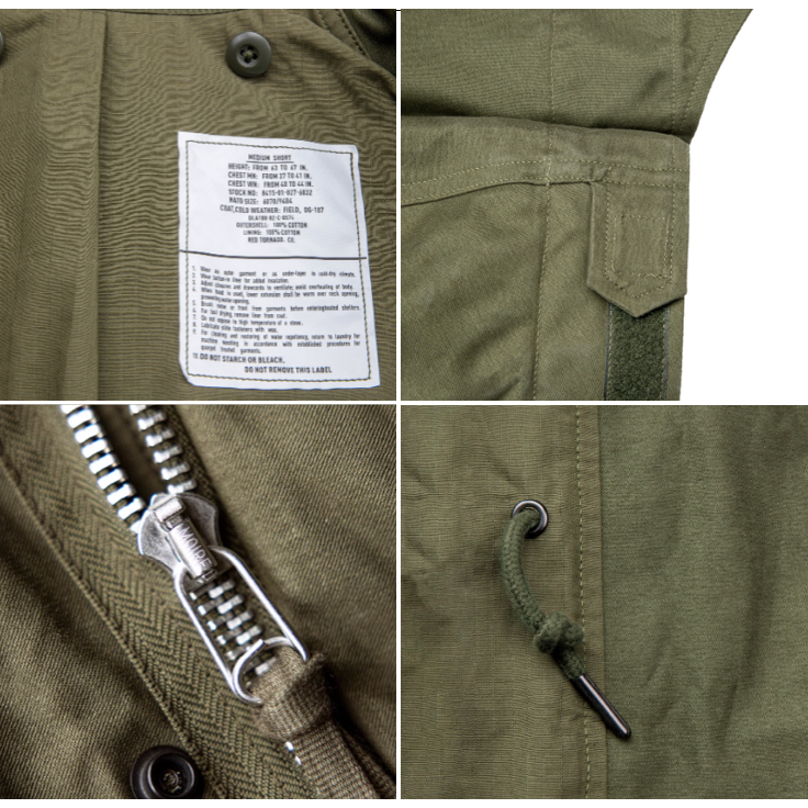 頂級復刻系列 M-65 Field Jacket 野戰夾克 100%純棉手工拉鍊 OG107  EL CAPITAL-細節圖4
