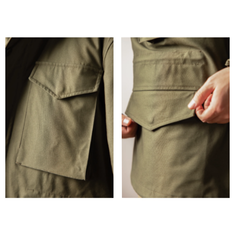 頂級復刻系列 M-65 Field Jacket 野戰夾克 100%純棉手工拉鍊 OG107  EL CAPITAL-細節圖9