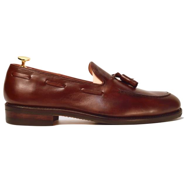 EL FAMOSO”Slip-On Tassel Loafers 流蘇LOAFER 全固特異 蠟染牛皮鞋面 羊皮內裡-細節圖3