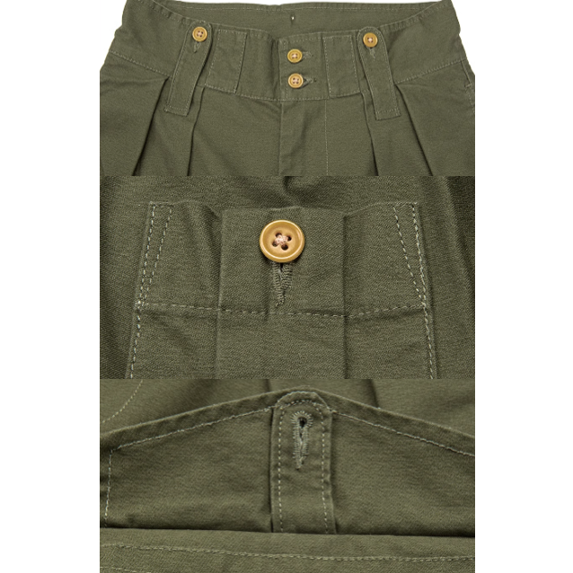 人氣定番款 1940S British Army Pants 10oz 錐形剪裁 天然果實扣 YKK拉鍊-細節圖7