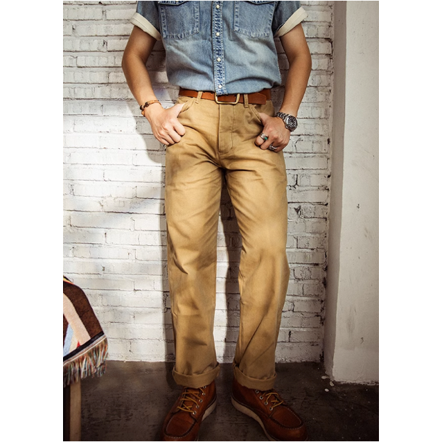 Buckle Back Field Chino Trouser 軍官褲 巴黎扣 酵素洗可上背帶 魚骨紋面料-細節圖3