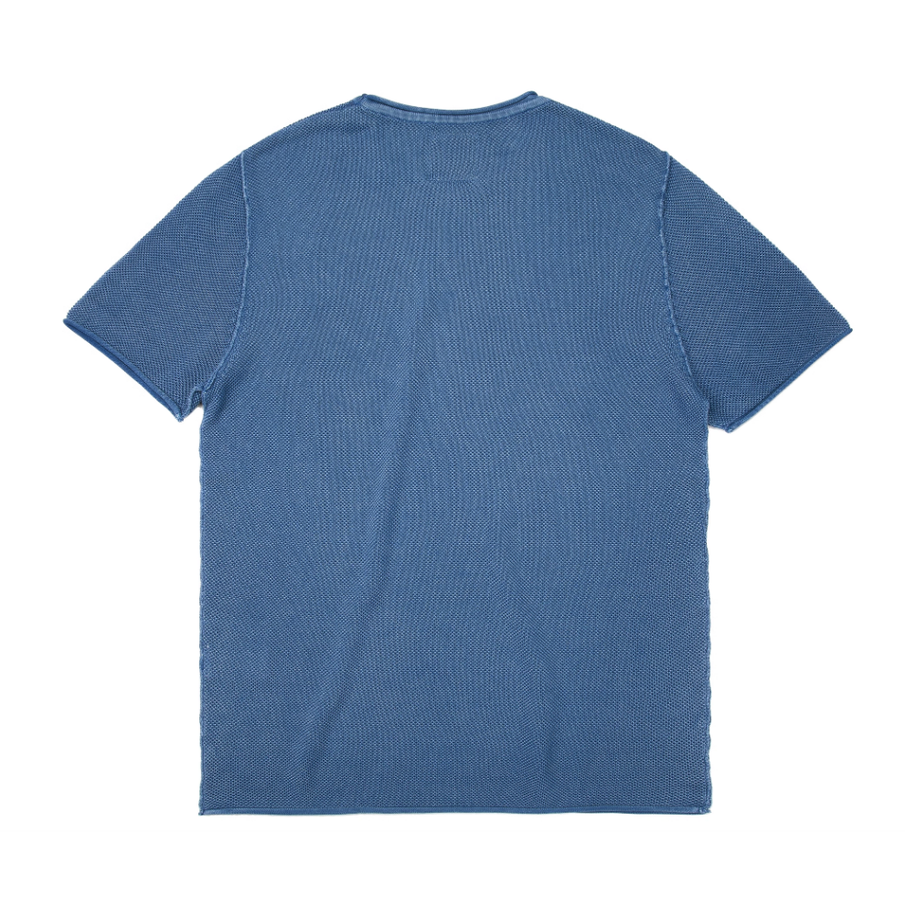 INDIGO SASHIKO T-SHIRT Vintage collar 刺子繡 針織衫 短袖 EL CAPITAL-細節圖4