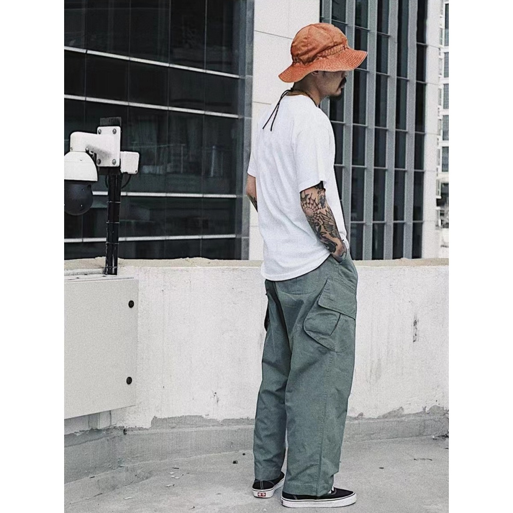 23ss 32S 雙針雙線 250G 長絨棉 小領口落肩短袖T-SHIRT CUSTOM LOOSE FIT-細節圖2