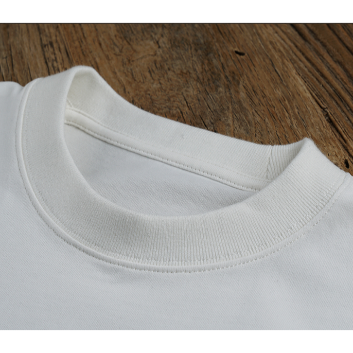 23ss 32S 雙針雙線 250G 長絨棉 小領口落肩短袖T-SHIRT CUSTOM LOOSE FIT-細節圖5