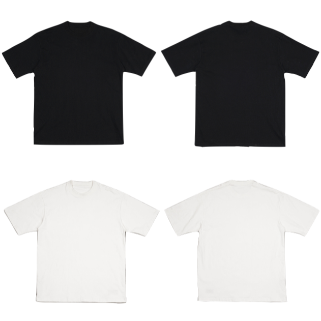 23ss 32S 雙針雙線 250G 長絨棉 小領口落肩短袖T-SHIRT CUSTOM LOOSE FIT-細節圖9