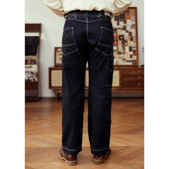 RT 復刻 井下工作褲 FW20S-30S 中高腰 直筒工作褲 Derrickman Denim Work Pants-細節圖2