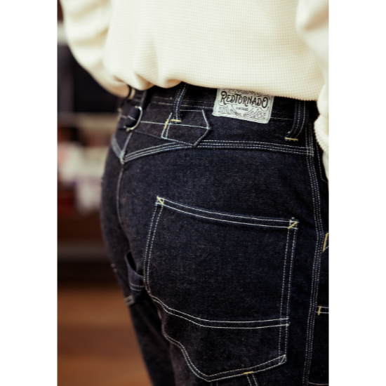 RT 復刻 井下工作褲 FW20S-30S 中高腰 直筒工作褲 Derrickman Denim Work Pants-細節圖3