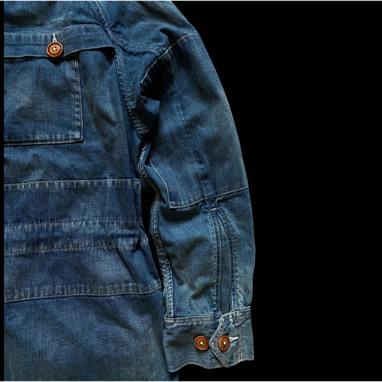 定番限定 23SS SCRIBBLER INDIGO 11oz純棉丹寧 犛牛骨鈕扣 TALON拉鍊 牛仔登山夾克-細節圖6