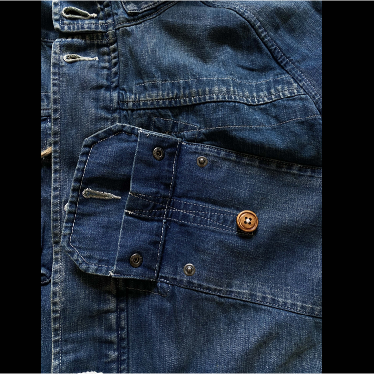 定番限定 23SS SCRIBBLER INDIGO 11oz純棉丹寧 犛牛骨鈕扣 TALON拉鍊 牛仔登山夾克-細節圖11