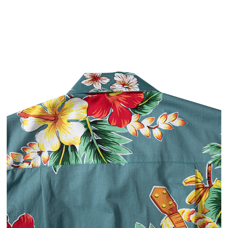 RT 夏威夷襯衫 ALOHA VINTAGE 夏威夷圖騰 椰子扣古巴領 EL CAPITAL-細節圖2