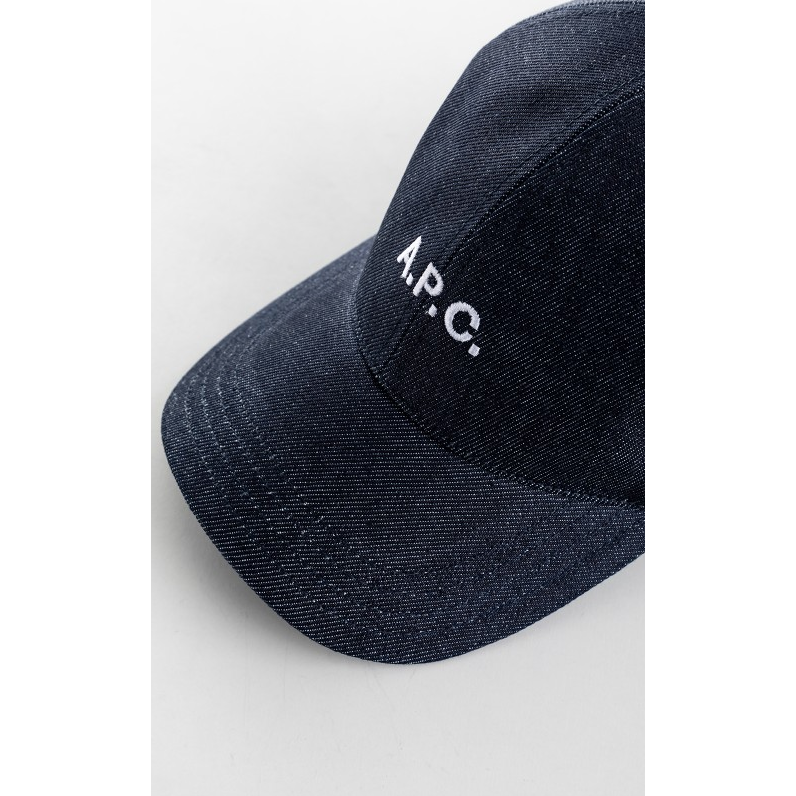 A.P.C. embroidered logo denim cap 品牌刺繡牛仔帽 INDIGO EL CAPITAL-細節圖2