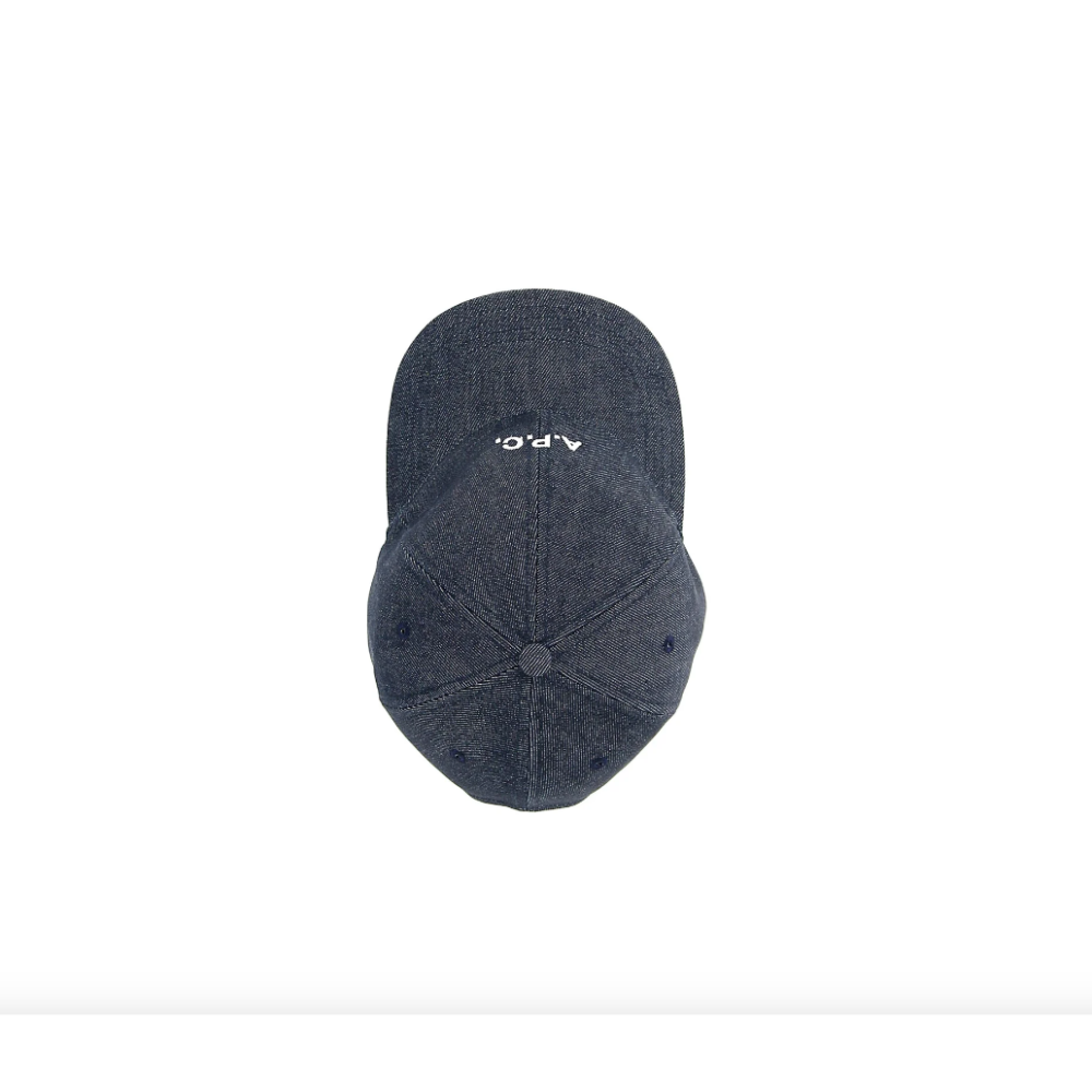 A.P.C. embroidered logo denim cap 品牌刺繡牛仔帽 INDIGO EL CAPITAL-細節圖5