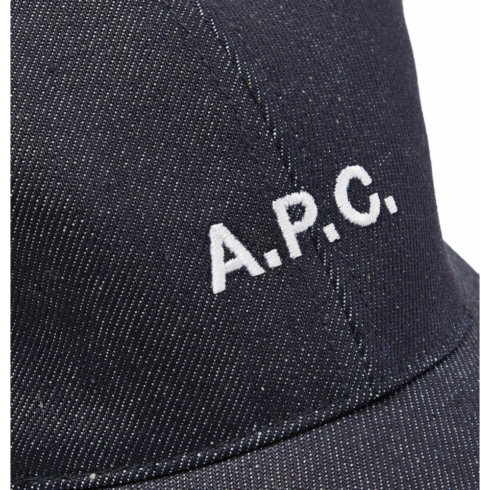 A.P.C. embroidered logo denim cap 品牌刺繡牛仔帽 INDIGO EL CAPITAL-細節圖7