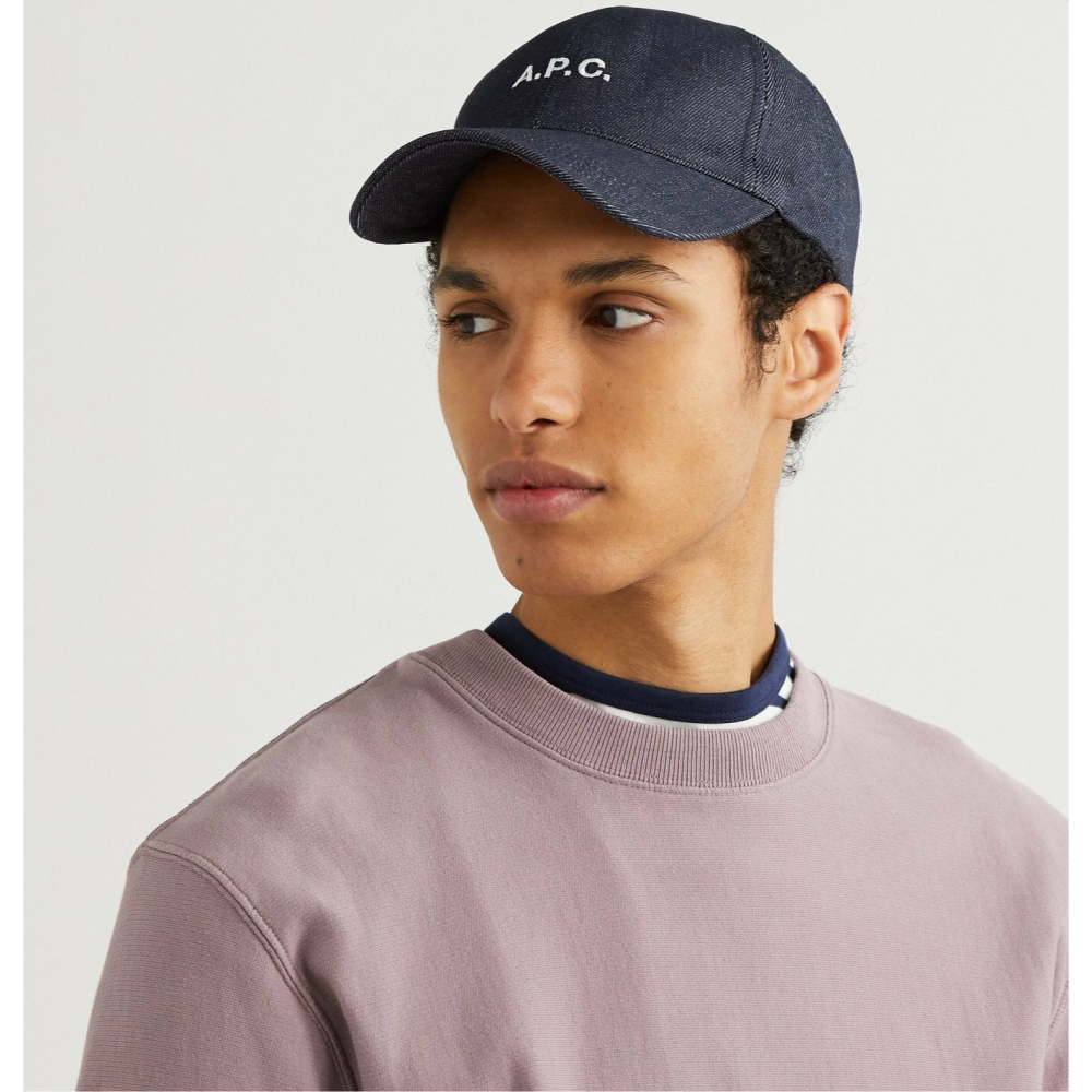 A.P.C. embroidered logo denim cap 品牌刺繡牛仔帽 INDIGO EL CAPITAL-細節圖8