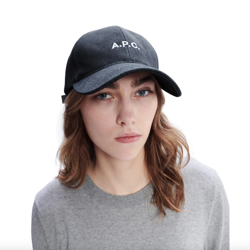 A.P.C. embroidered logo denim cap 品牌刺繡牛仔帽 INDIGO EL CAPITAL-細節圖9