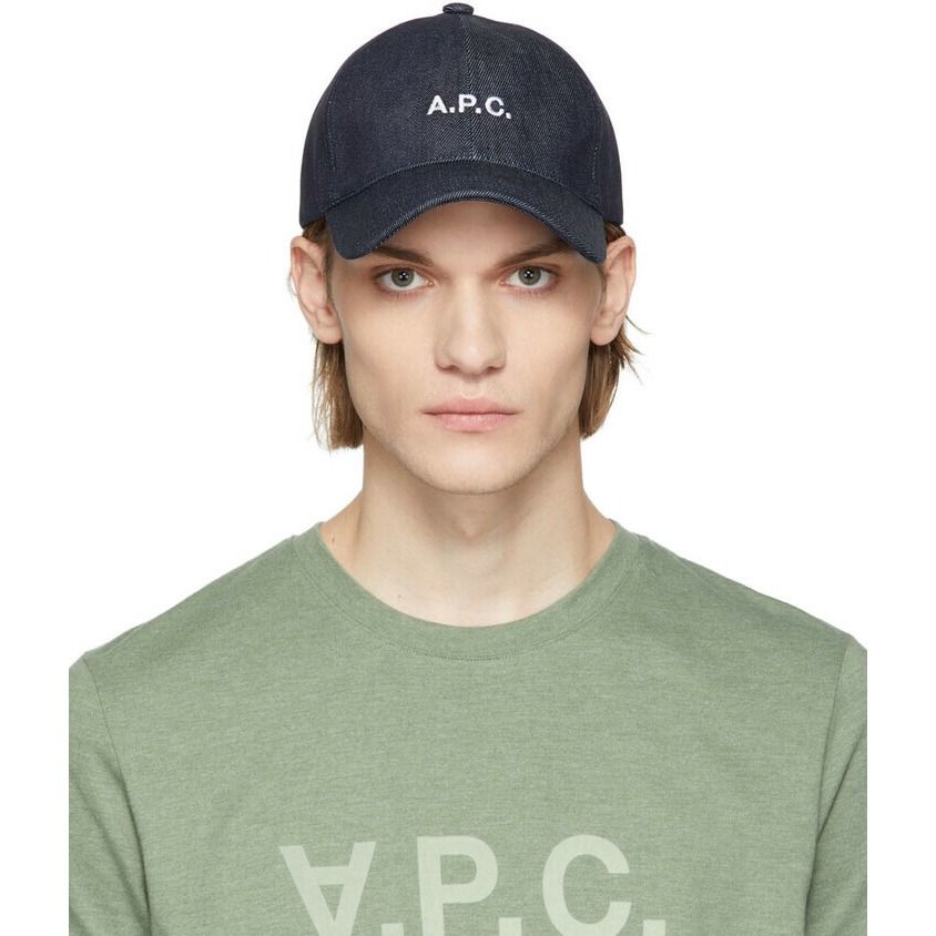 A.P.C. embroidered logo denim cap 品牌刺繡牛仔帽 INDIGO EL CAPITAL-細節圖11