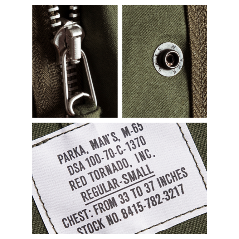 頂級復刻系列 M-65 PARKA 外套大衣 緞棉 YKK EL CAPITAL-細節圖5
