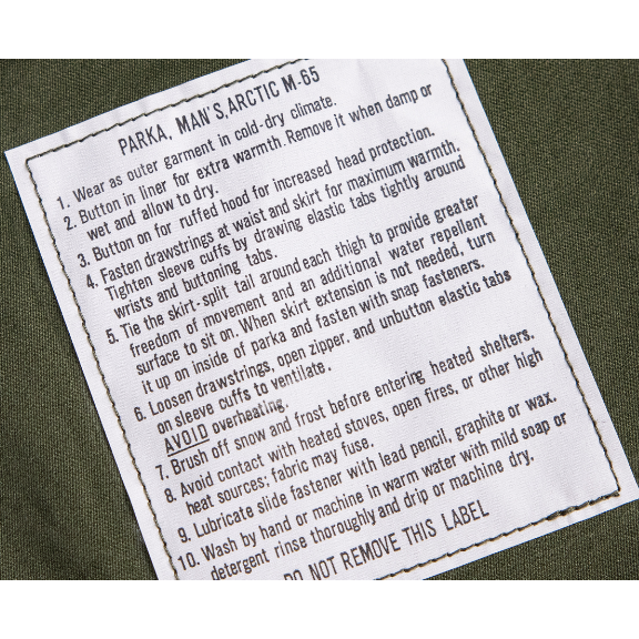 頂級復刻系列 M-65 PARKA 外套大衣 緞棉 YKK EL CAPITAL-細節圖6