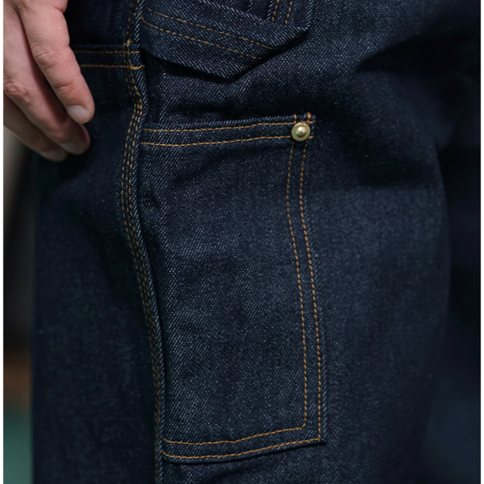VINTAMERI 15oz b01 伐木工 工作褲 未脫漿 長絨棉復古工裝 EL CAPITAL-細節圖7