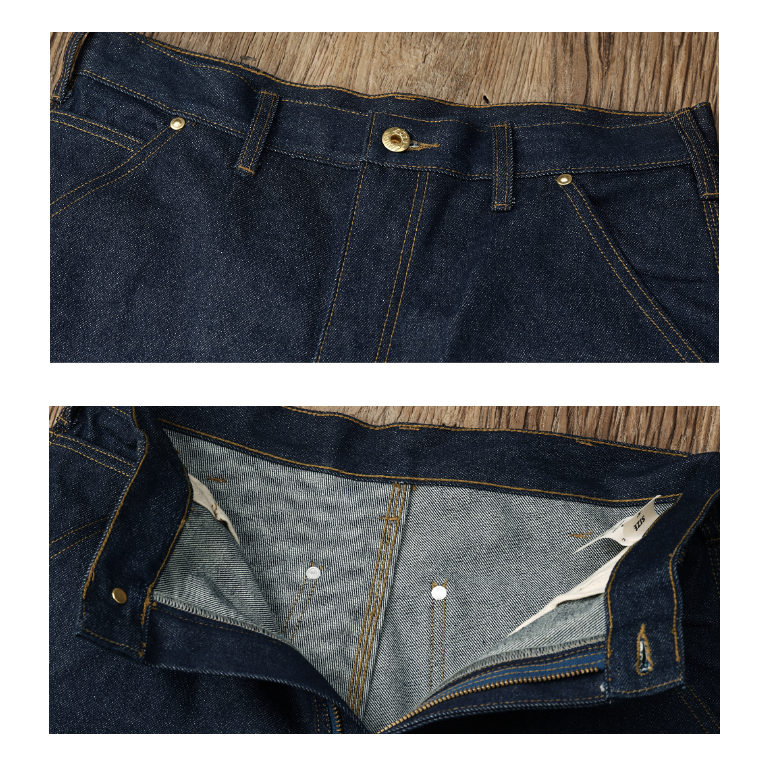 VINTAMERI 15oz b01 伐木工 工作褲 未脫漿 長絨棉復古工裝 EL CAPITAL-細節圖10
