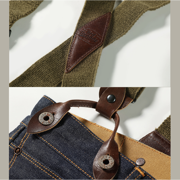 RT 復古背帶 兩用彈力 鈕扣 夾片 頭層牛皮 肩背帶 NIGEL CABOURN-細節圖6