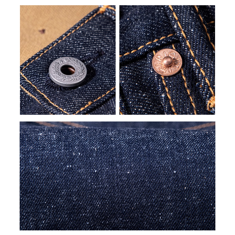 RT 復刻系列 200T 14oz 雪花棉 紅赤耳 巴黎扣 背帶扣 EL CAPITAL-細節圖5