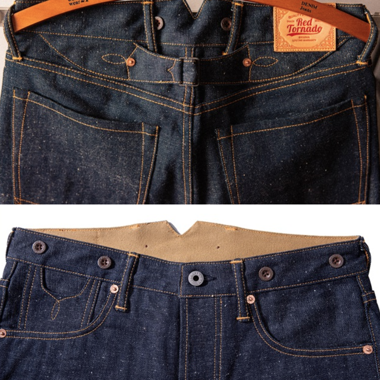 RT 復刻系列 200T 14oz 雪花棉 紅赤耳 巴黎扣 背帶扣 EL CAPITAL-細節圖8