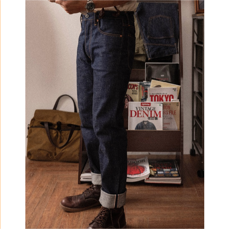 RT 復刻系列 200T 14oz 雪花棉 紅赤耳 巴黎扣 背帶扣 EL CAPITAL-細節圖10