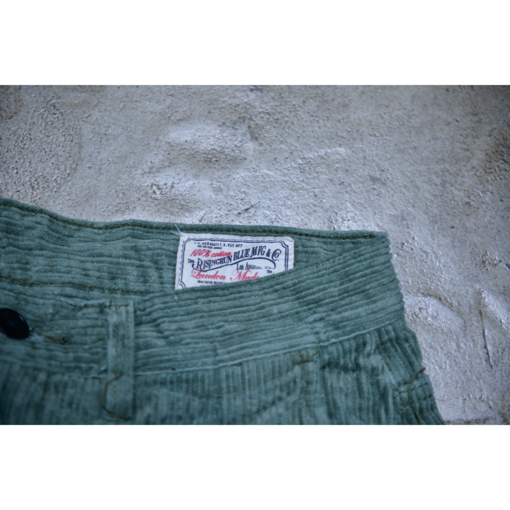 Green corduroy loose fit pants 法蘭絨長褲 EL CAPITAL-細節圖2