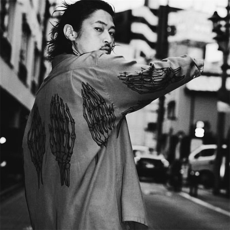 WACKO Iconic 天國東京 古巴襯衫 天絲 滿版印花 寬鬆 夏威夷襯衫長袖 HAWAIIAN SHIRT-細節圖10