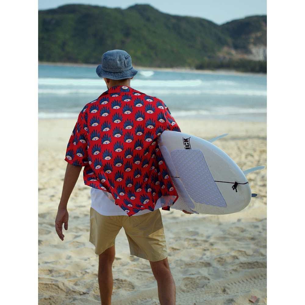 HAWAIIDEALER ORIGIONAL TEARS OF GOD古巴領襯衫原創印花NON SIZE UNISEX-細節圖3