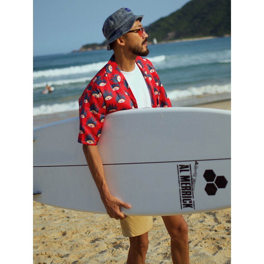 HAWAIIDEALER ORIGIONAL TEARS OF GOD古巴領襯衫原創印花NON SIZE UNISEX-細節圖5