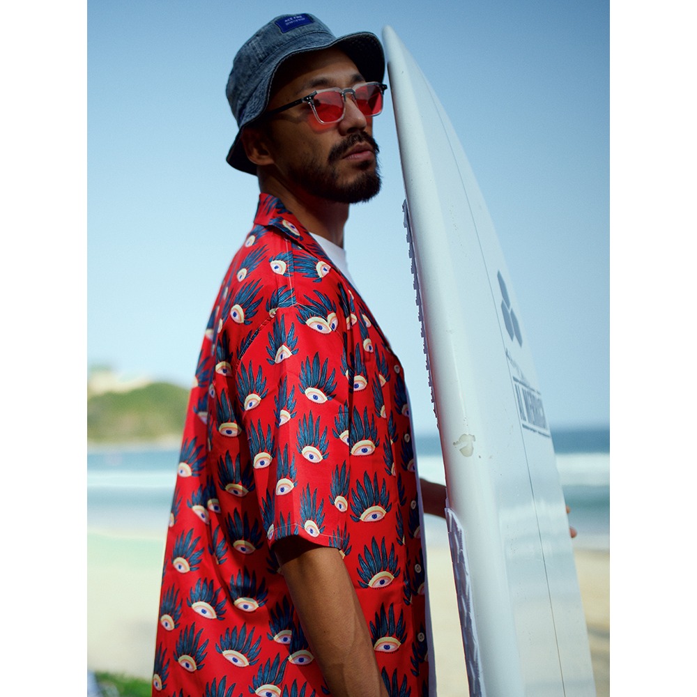 HAWAIIDEALER ORIGIONAL TEARS OF GOD古巴領襯衫原創印花NON SIZE UNISEX-細節圖6