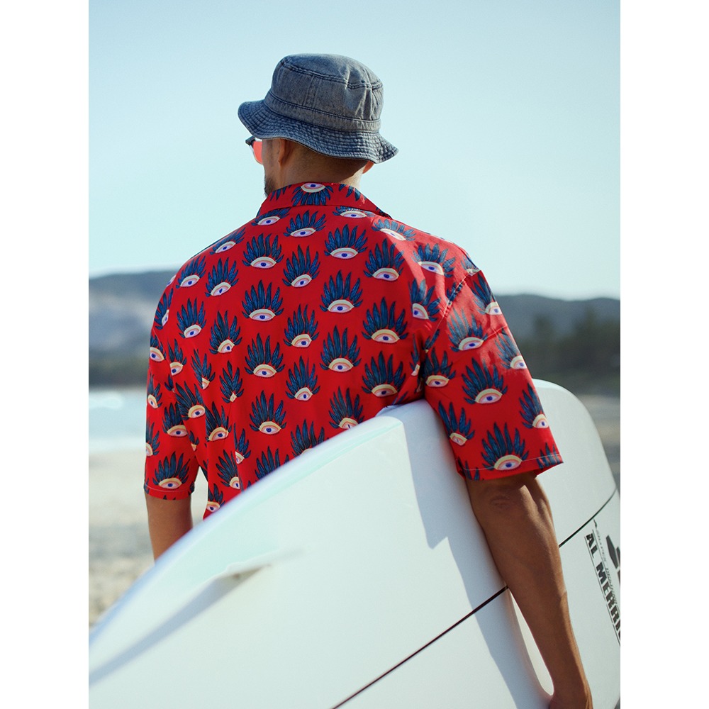 HAWAIIDEALER ORIGIONAL TEARS OF GOD古巴領襯衫原創印花NON SIZE UNISEX-細節圖8