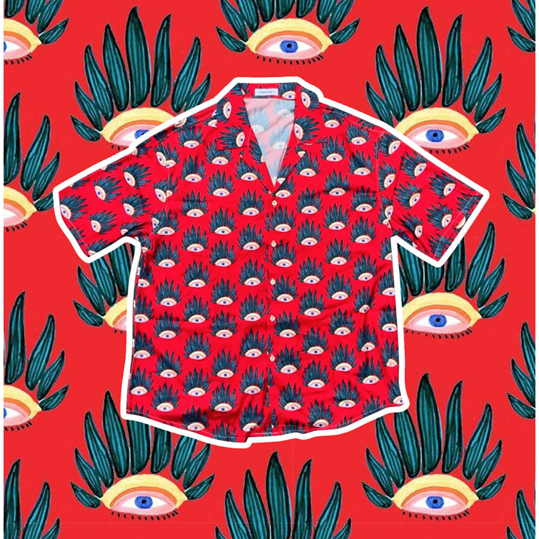 HAWAIIDEALER ORIGIONAL TEARS OF GOD古巴領襯衫原創印花NON SIZE UNISEX-細節圖10