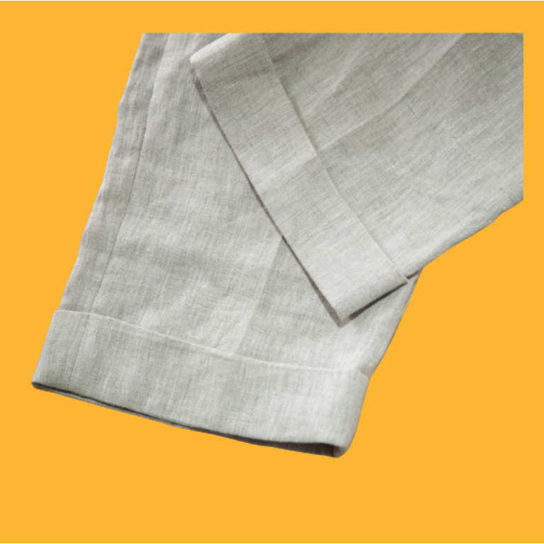 意大利 半手工 那不勒斯 Napoli 褲100%亞麻 巴黎扣 西裝褲 EL CAPITAL-細節圖5