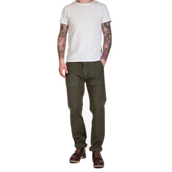 最強復刻 OG-107 酵素洗 8oz 軍綠HBT布料 斜紋布 復刻tellason 定番 定版 EL CAPITAL-細節圖5