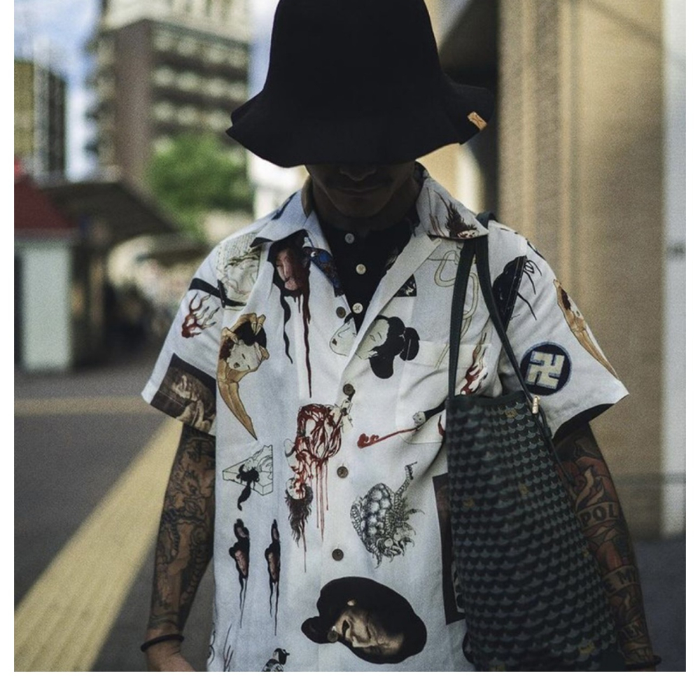 Iconic 天國東京 WACKO 古巴襯衫 天絲 滿版印花 寬鬆 夏威夷襯衫-細節圖7