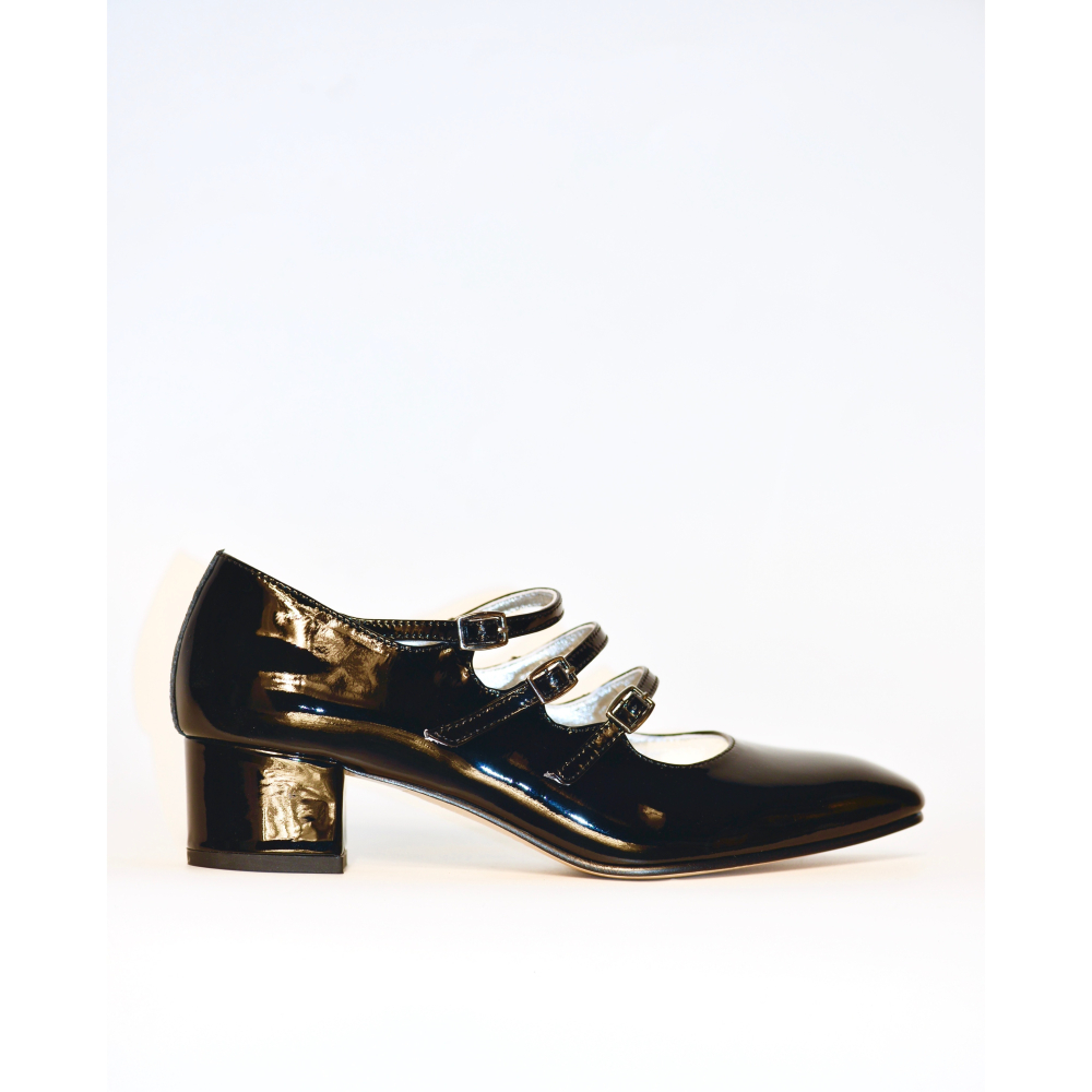 復刻 KINA Black patent leather Mary Janes 瑪麗珍鞋 高跟鞋-細節圖2