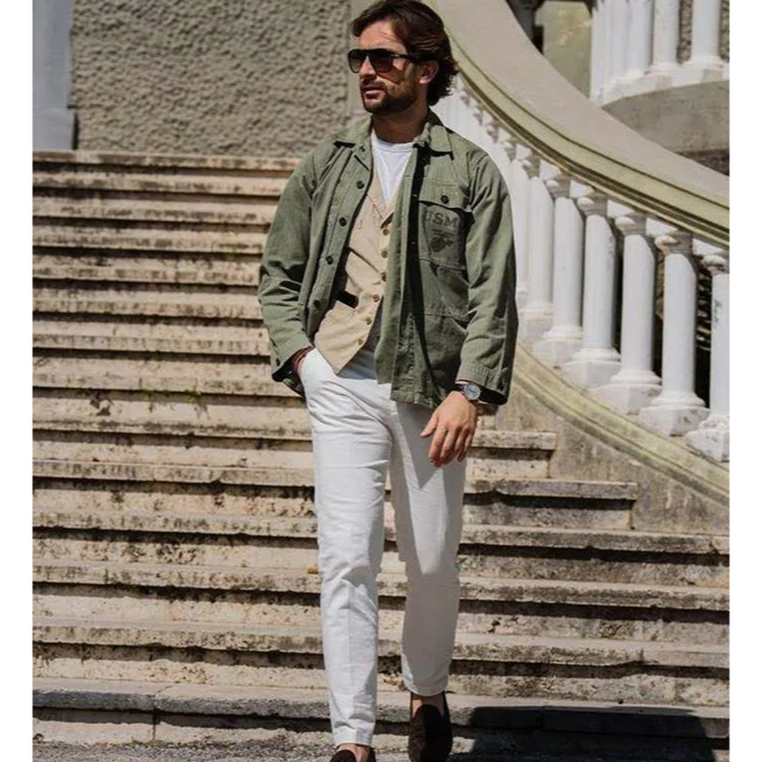 RT P41 HBTB Herringbone Twil 10 OZ 油印 USMC EGA EL CAPITAL-細節圖2