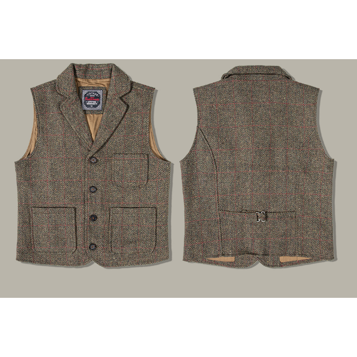 Harris Tweed 同款 RT復刻 羊毛馬甲 粗毛呢 560克 EL CAPITAL-細節圖7