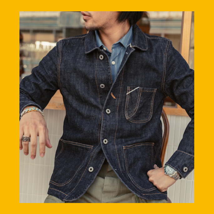 Norteño patch pocket denim jacket 金賞赤耳 工裝多口袋夾克 14 oz-細節圖2